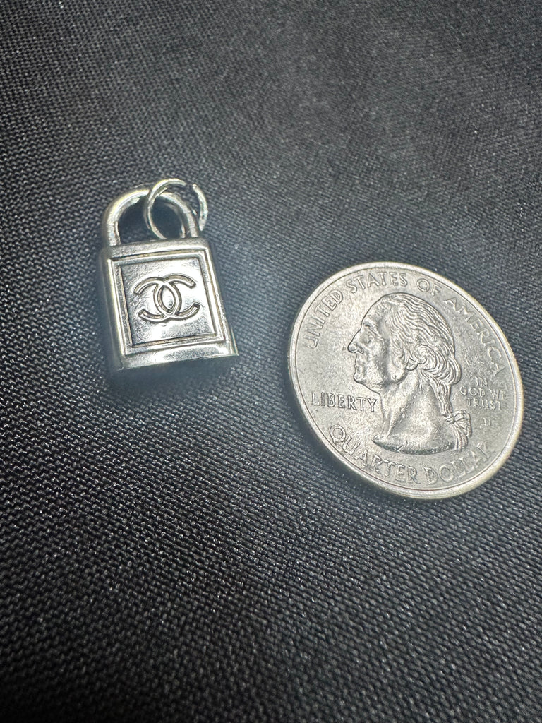 The “Silver CC Lock” Necklace