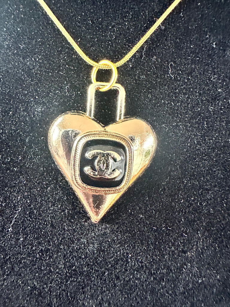 The “Gold & Black CC” Necklace