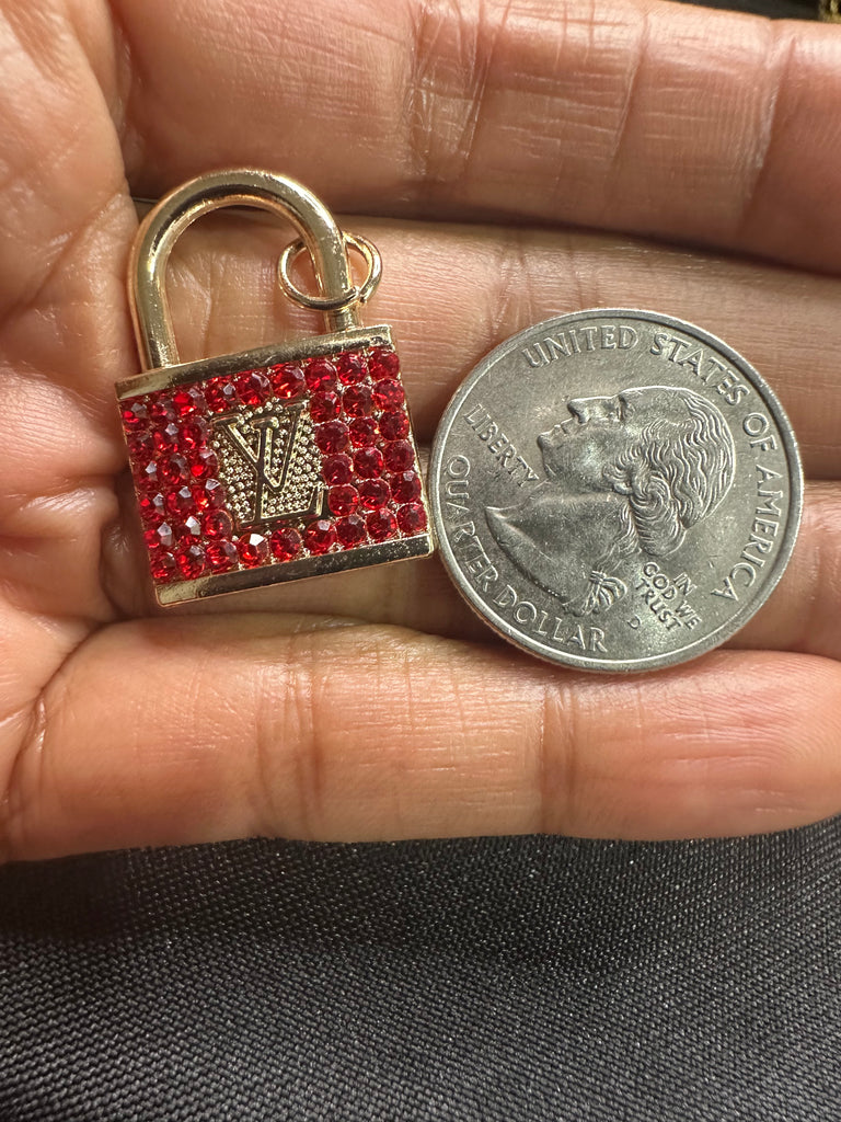 The “Red LV Lock” Necklace