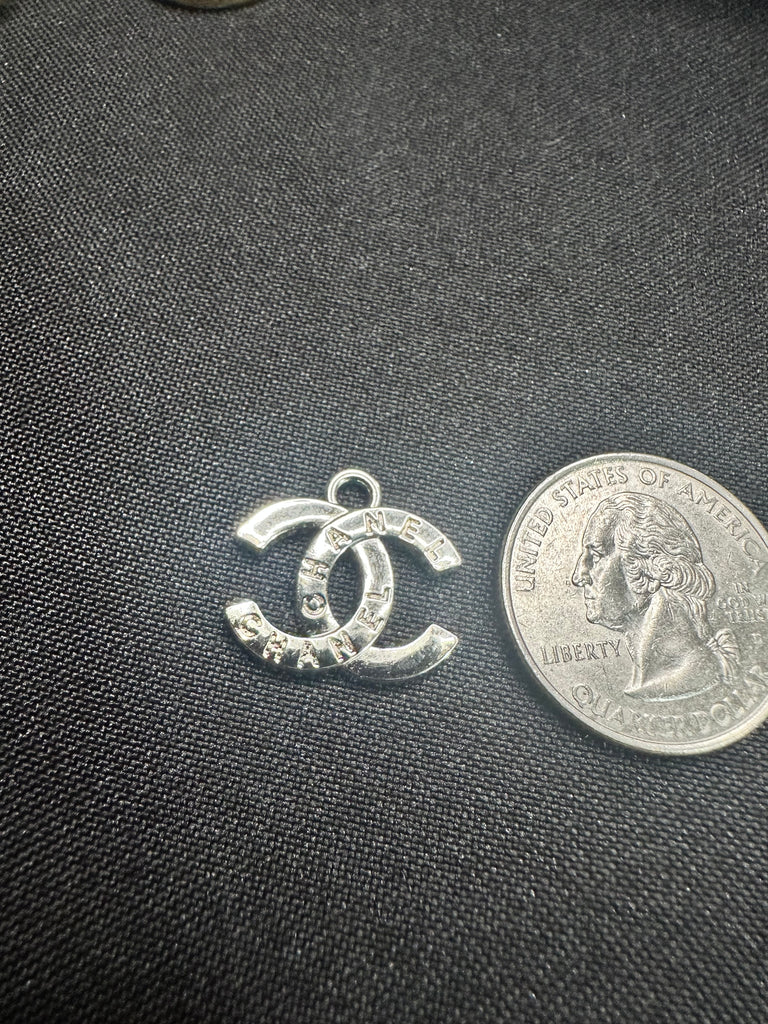 The “Silver Script CC” Necklace
