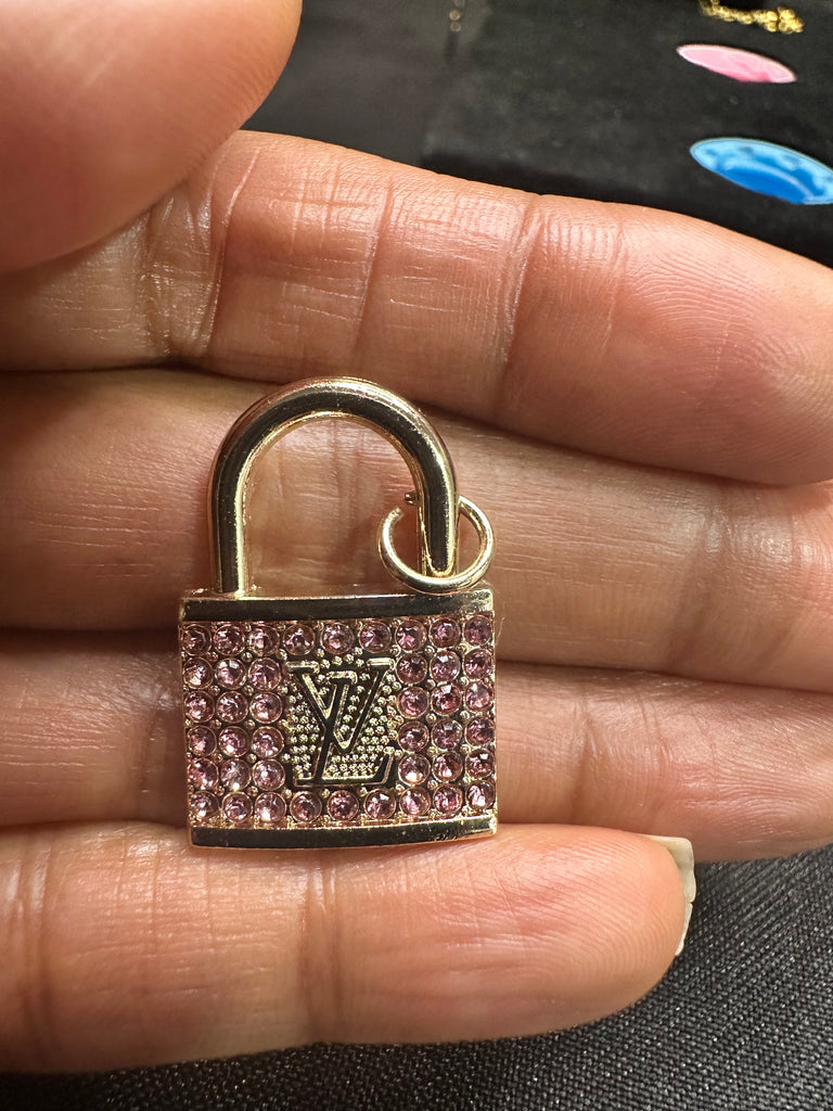 The “Pink LV Lock” Necklace