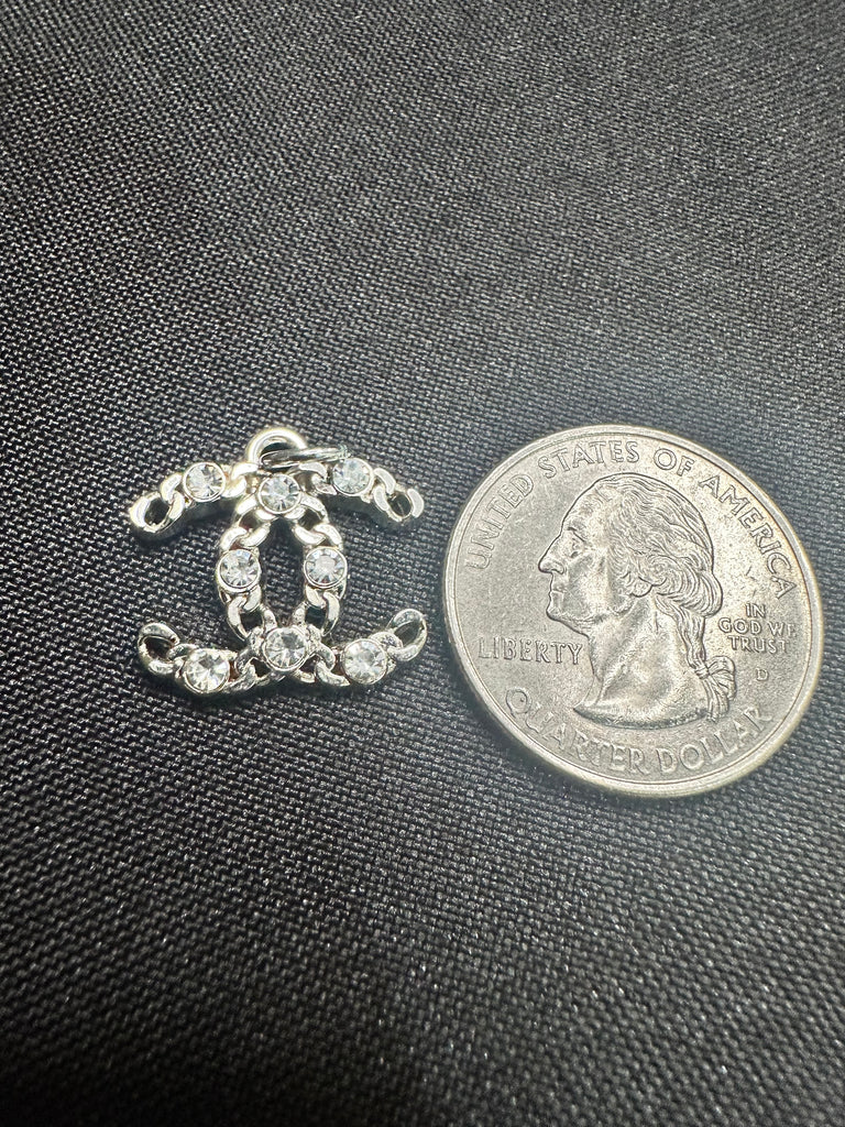 The “Silver Braided White CC” Necklace