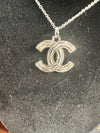 The “Silver Quilted CC” Necklace