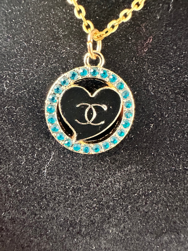 The “Turquoise Heart CC” Necklace