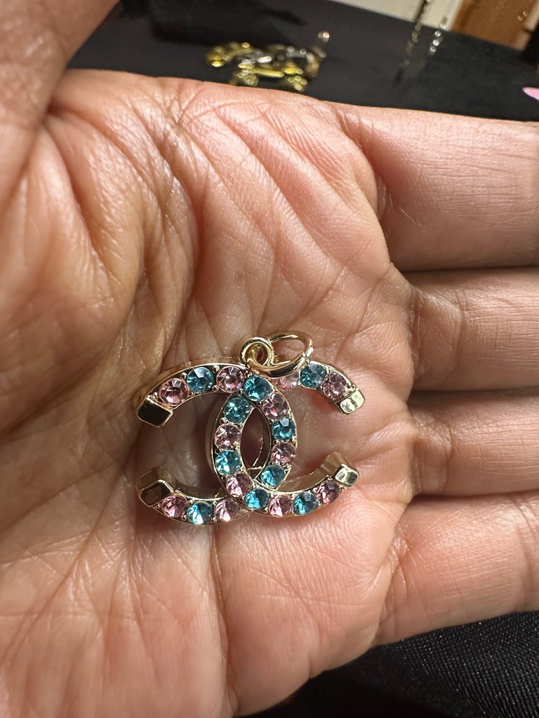 The “Pink & Blue CC” Necklace