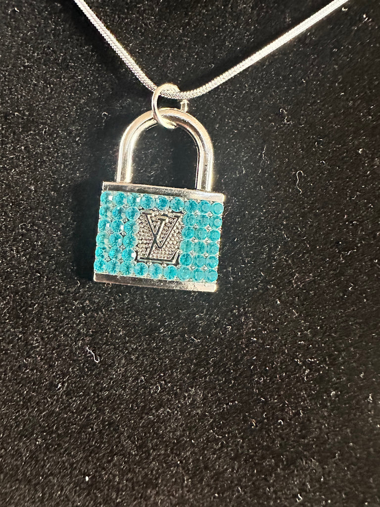 The “Turquoise LV Lock” Necklace