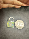 The “Sea Green LV Lock” Necklace